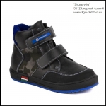 Ботинки мальчик 35124.черный+синий купить