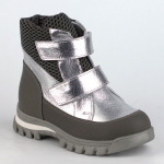 Ботинки девочка 45134.светло-серый+серебро купить