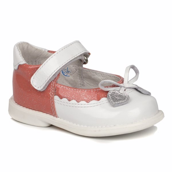Полуботинки 2368.бело-персиковый Детская обувь Шаговита