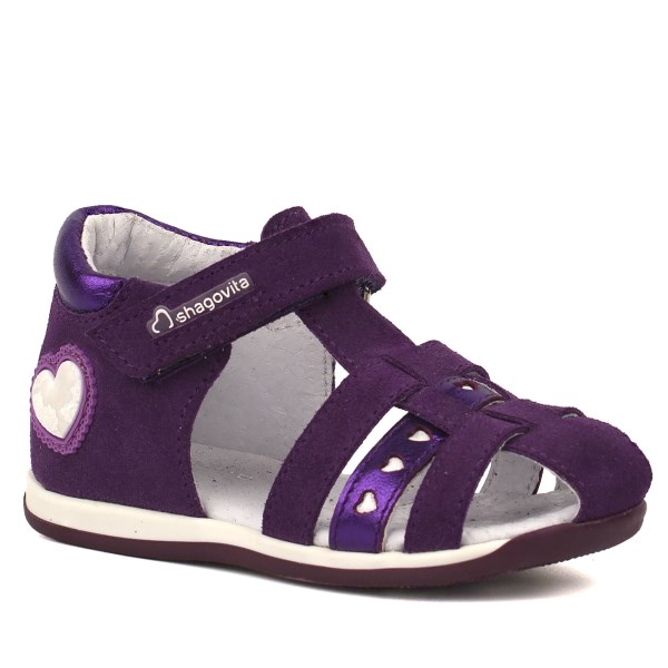  24170.темно-фиолетовый велюр Детская обувь Шаговита купить оптом