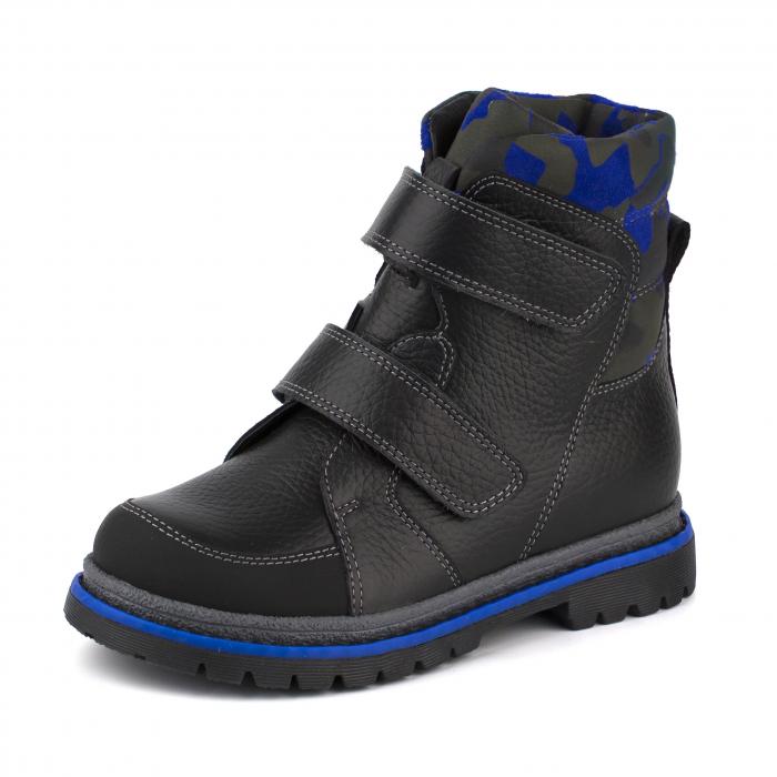  35116.черный+синий Детская обувь Шаговита