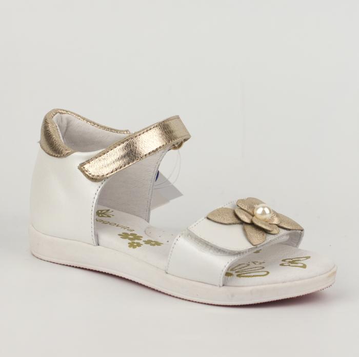 Босоножки 44118.белый+золото Детская обувь Шаговита