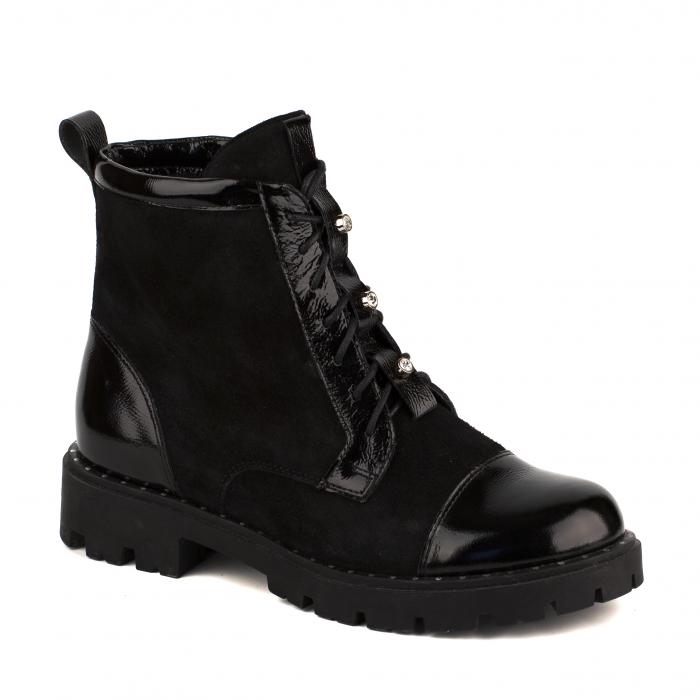 Ботинки 65166.черный наплак Детская обувь Шаговита