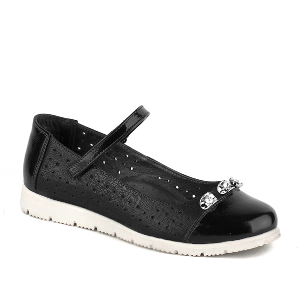 Туфли 63254-1.черно-белый Детская обувь Шаговита