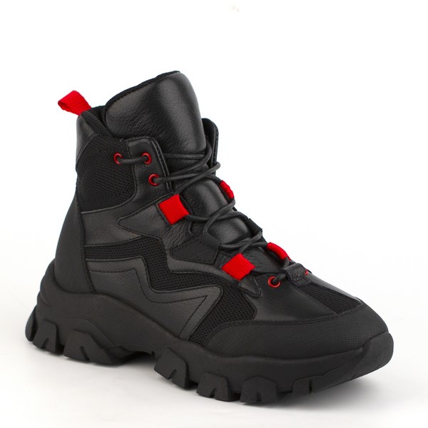 Ботинки 55292.черно-красный Детская обувь Шаговита