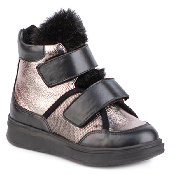 Ботинки 45138.черно-серебристый Детская обувь Шаговита