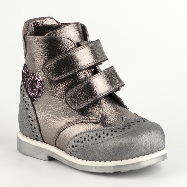 Ботинки 25203.темное серебро Детская обувь Шаговита