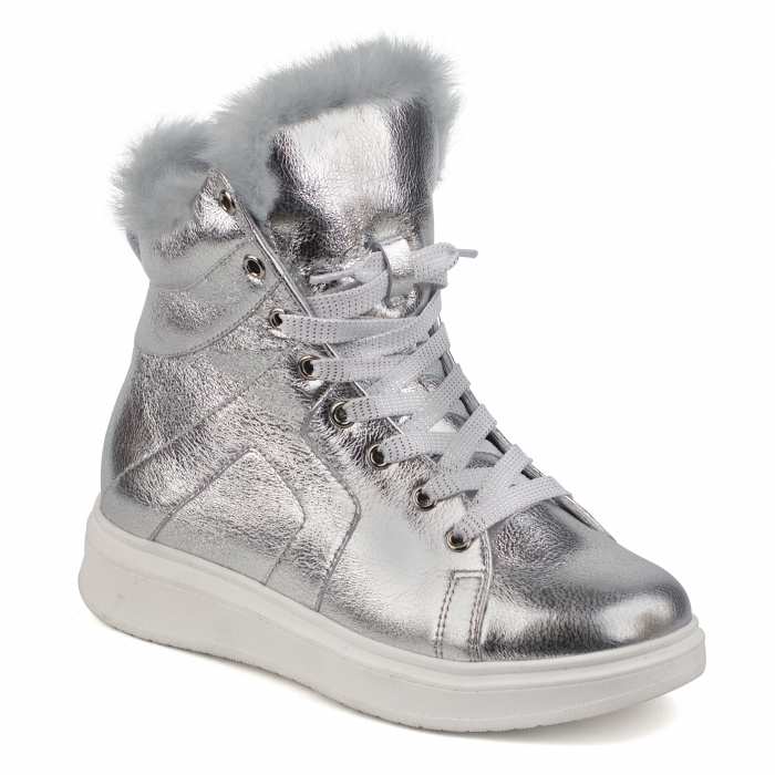 Ботинки 65208.белый серебрянный Детская обувь Шаговита