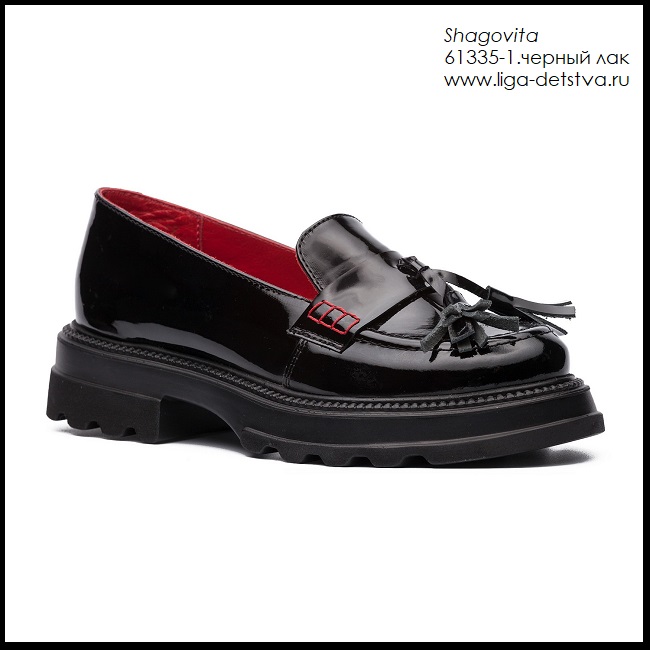 Полуботинки 61335-1.черный лак Детская обувь Шаговита купить оптом
