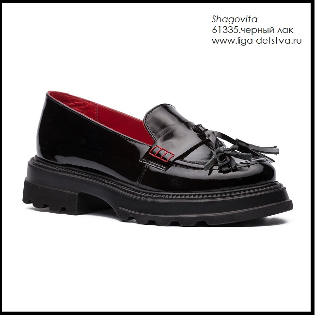 Полуботинки 61335.черный лак Детская обувь Шаговита купить оптом